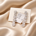 Natural Diamond Drop Earrings in 18K White Gold