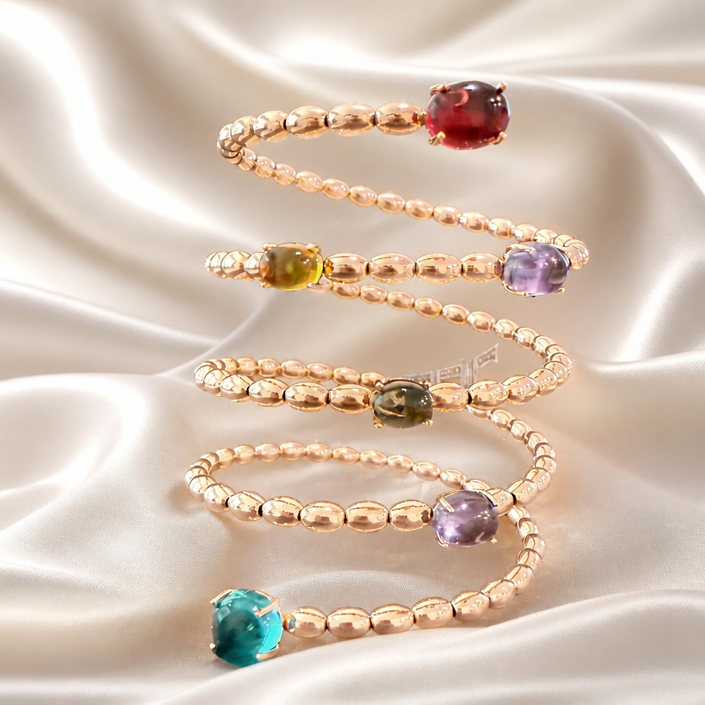 Spiral Rose gold bangle