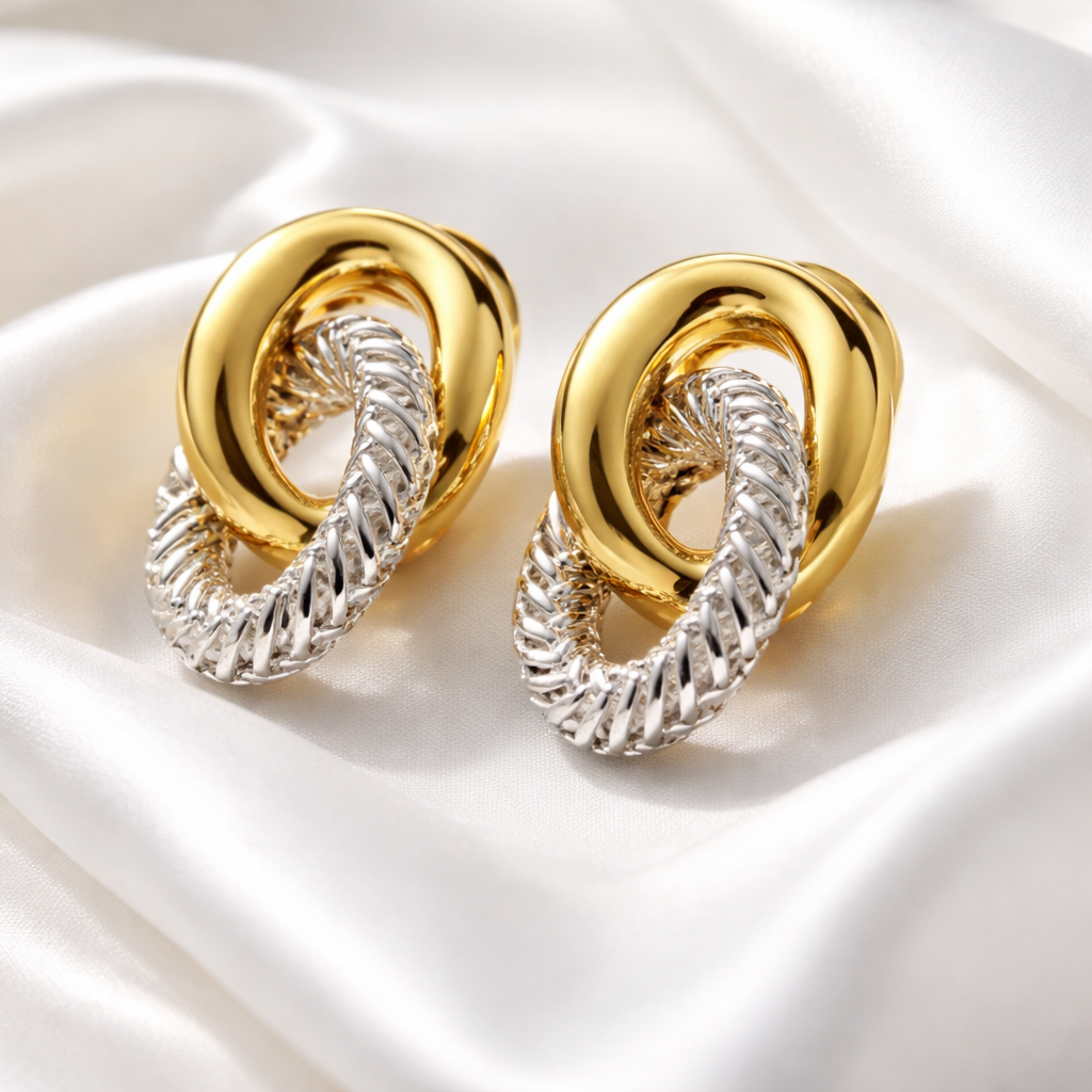Two tone handmade Earrings