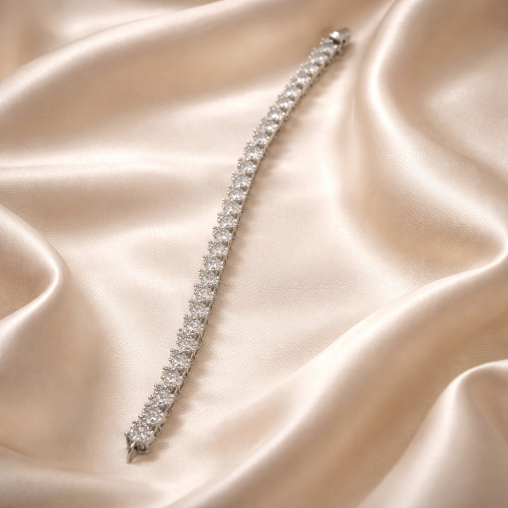 Diamond Tennis Bracelet - 18K White Gold