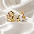 Trio heart earrings