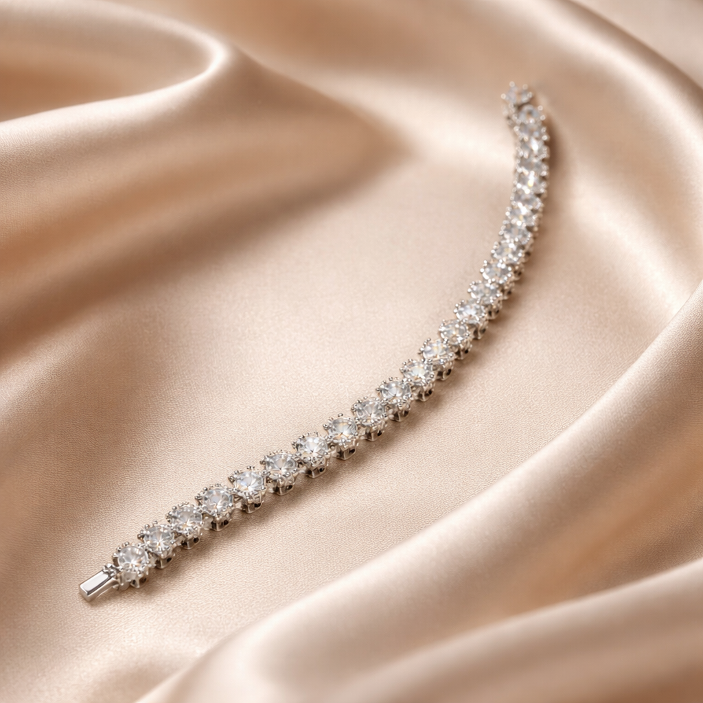 Diamond Tennis Bracelet - 18K White Gold